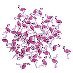 100pcs Dessin Animé Flamant Rose En Bois Boutons En Bois Faits à La Main pour La Couture de Scrapbooking