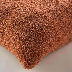 Acheter Douceur D'Interieur Coussin déhoussable BELI - Bouclette unie - 45 x 45 cm - Terracotta