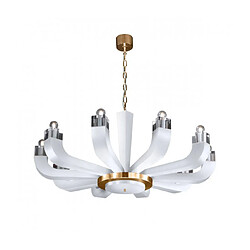 Luminaire Center Chandelier RIVIERA blanc 10 ampoules