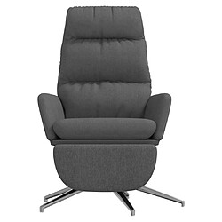 Avis Maison Chic Chaise de relaxation | Fauteuil relax avec repose-pied Gris foncé Tissu -GKD28841