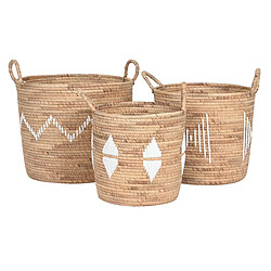 Set de basket DKD Home Decor Corde 46 x 46 x 48 cm Herbier marin Boho