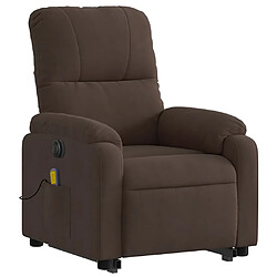 Avis vidaXL Fauteuil inclinable de massage électrique marron