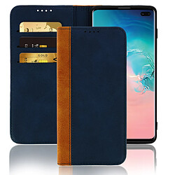 Avizar Housse Galaxy S10 Plus Etui Folio Porte carte Fonction support Bleu nuit