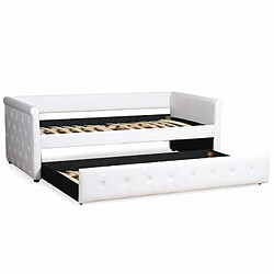 Acheter Paris Prix Lit Gigogne Capitonné Antille 90x190cm Blanc