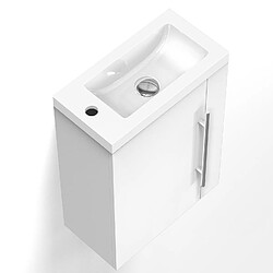 Avis Meuble lave-mains moderne avec lavabo 45cm / Blanc