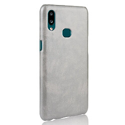 Avis Wewoo Coque Rigide Pour Galaxy A10s antichoc Litchi PC + Etui PU Gris