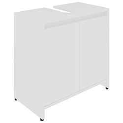 Maison Chic Armoire de salle de bain,Meuble de rangement,Meuble haut Blanc 60x33x61 cm Aggloméré -GKD677063