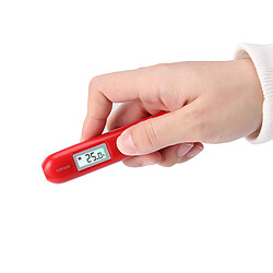 Avis Thermomètre Infrarouge LCD Numérique Sans Stylo Capteur De Température Tactile Rouge