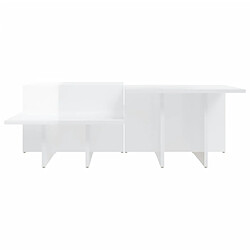 Acheter vidaXL Tables basses 2 pcs blanc brillant bois d'ingénierie