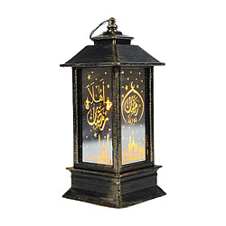 Ramadan Eid Al-Fitr Décoration Crescent Moon Star Lantern LED Lumières Bronze A