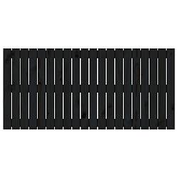 Avis vidaXL Tête de lit murale Noir 127,5x3x60 cm Bois massif de pin