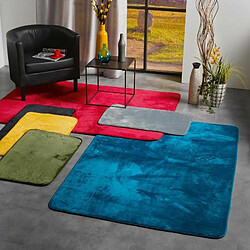 Acheter Paris Prix Tapis Uni en Flanelle Flanou 50x80cm Carmin