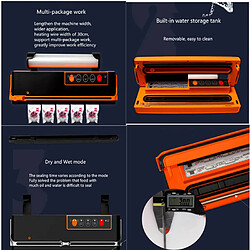 Universal Utilisation domestique et commerciale de la machine d'étanchéité sous vide des aliments, de la machine d'emballage sous vide, de la machine d'étanchéité sous vide pour maintenir les aliments frais.(Le noir)