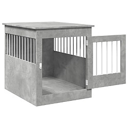 Acheter vidaXL Meuble de cage pour chiens gris béton 64,5x80x71 cm