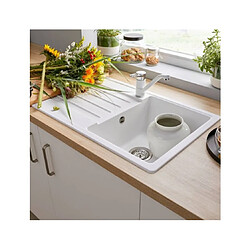 Blanco Evier granit 1 bac LEGRA 78 x 50 cm blanc