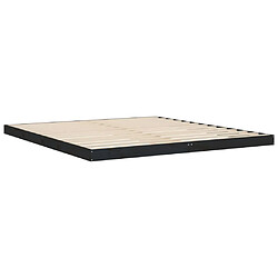 Avis vidaXL Cadre de lit sans matelas noir 180x200 cm bois massif de pin