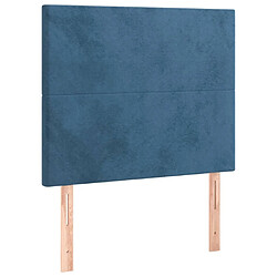 Maison Chic Lot de 2 Têtes de lit design Bleu pour chambre - Décoration de lit foncé 80x5x78/88 cm Velours -MN57512