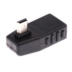 Acheter 90 Degrés à Angle Droit Mini USB Mâle à USB Femelle OTG Connector 35 * 16 * 20mm