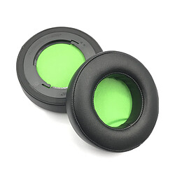 GUPBOO Coussinets d'oreille, Oreillette de Remplacement pour Razer Kraken Pro V2 Kraken 7.1 Édition Professionnelle Édition Régulière Ronde Noir Vert, Cuir Protéiné