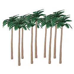 Avis 20pcs Modèle d'Arbre Cocotier en Plastique pour Paysage de Plage 12cm 1:75