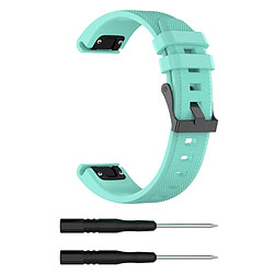 Bracelet en silicone cyan pour votre Garmin Fenix 5/Fenix 5 Plus/Forerunner 935/Approach S60