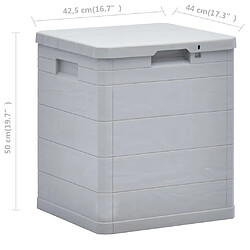 vidaXL Boîte de rangement de jardin 90 L Gris clair pas cher