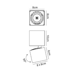 Inspired Spot 7,6cm Carré 12W LED 4000K, 1090lm, Blanc Mat