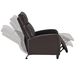 Helloshop26 Fauteuil relaxant avec dossier inclinable et repose-pieds housse marron 102 cm 03_0005211