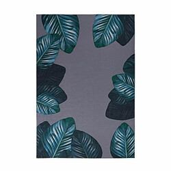 Paris Prix Tapis Imprimé à Poils Courts Tropical Noir & Vert 80 x 150 cm