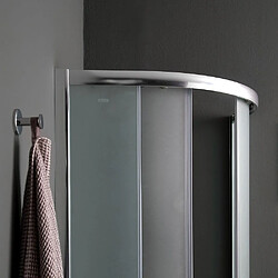 Kiamami Valentina CABINE DE DOUCHE D'ANGLE SEMI-CIRCULAIRE 80X80 VERRE DÉPOLI | GIADA