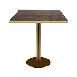 Restootab Table 70x70cm Rome bistrot rouille 