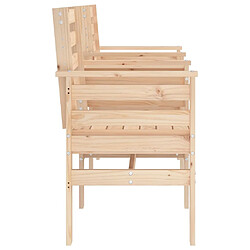 Avis vidaXL Banc de jardin avec table 2 places bois de pin massif