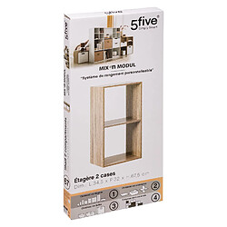 Atmosphera, Createur D'Interieur Etagère 2 Cases Mix - P. 34,5 cm x H. 67,5 cm - Beige