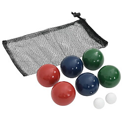 Avis vidaXL Ensemble de boules Bocce 8 pcs sac de transport bois pin massif