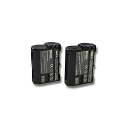 vhbw 2x batterie remplacement pour Nikon EN-EL15 pour appareil photo APRN (2000mAh, 7V, Li-ion) avec puce d'information