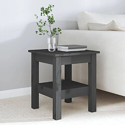 Avis vidaXL Table basse Gris 35x35x40 cm Bois massif de pin