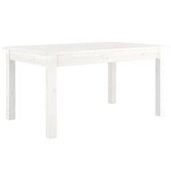 ComfortXL Table Basse Blanc 80x50x40 Cm Bois Massif De Pin