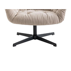 Vente-Unique Fauteuil pivotant en tissu beige OPHELIE pas cher