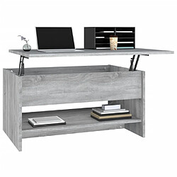 Avis vidaXL Table basse Sonoma gris 80x50x40 cm Bois d'ingénierie