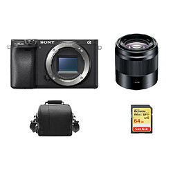 SONY A6400 Body Black + SEL 50MM F1.8 OSS Black + 64GB SD card + camera Bag