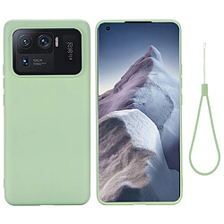 Coque en silicone souple avec sangle vert pour votre Xiaomi Mi 11 Ultra