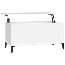 Maison Chic Tabls basse,Table Console pour salon Blanc 90x44,5x45 cm Bois d'ingénierie -MN45207