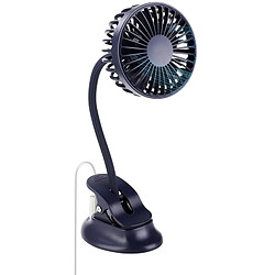 Universal Ventilateur de poussette portable à fragmentation, 3 réglages de vitesse, flexibilité de flexion USB, batterie rechargeable, poudre de table silencieuse pour la maison, |