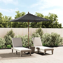 Maison Chic Parasol Jardin | Parasol de jardin avec mat en bois anthracite 198x198x231 cm - GKD36162