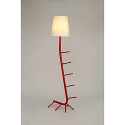 Inspired Lampadaire avec abat-jour, 1 x E27, rouge/blanc