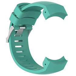 Wewoo Bracelet pour montre connectée Dragonne de remplacement en silicone SUUNTO Core ALU Noir Vert menthe