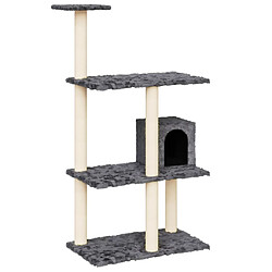 vidaXL Arbre à chat avec griffoirs en sisal Gris foncé 119 cm