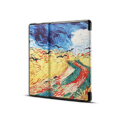 Coque en TPU + PU impression de modèle peinture de paysage pour votre Amazon Kindle Oasis 7 pouces (2019)