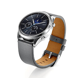 Avis Bracelet en cuir véritable gris pour votre Samsung Gear S3 Classic/Frontier