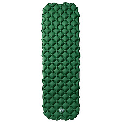 vidaXL Matelas de camping gonflable 1 personne vert 190x58x6 cm